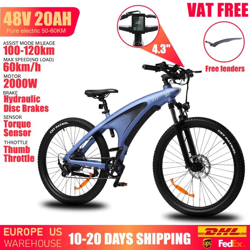 HUANCI Q5 Electric Bike For Adults 1000W 48V 13Ah Ebike