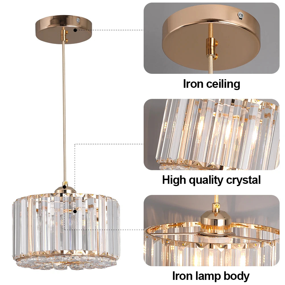 GreeLustr Modern Pendant Light Crystal Chandelier For Living Room
