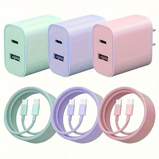 Sanprio 20W Usb C Fast Charger Dual Port Power Adapter