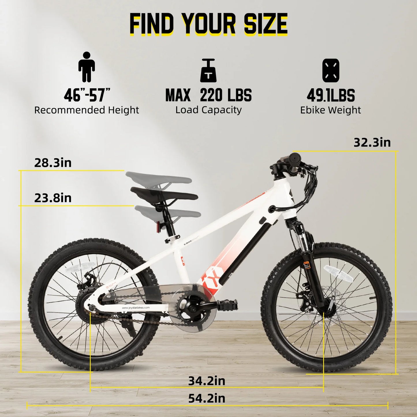 JOYSTAR 250W Electric Bike For Kids And Teens