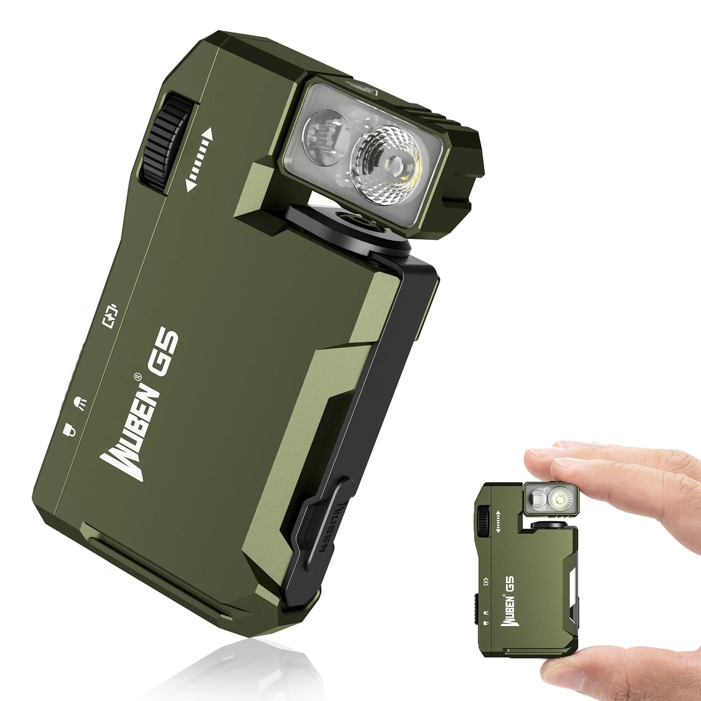 WUBEN G5 Rechargeable EDC Flashlight Dual RGB Light 400 Lumens