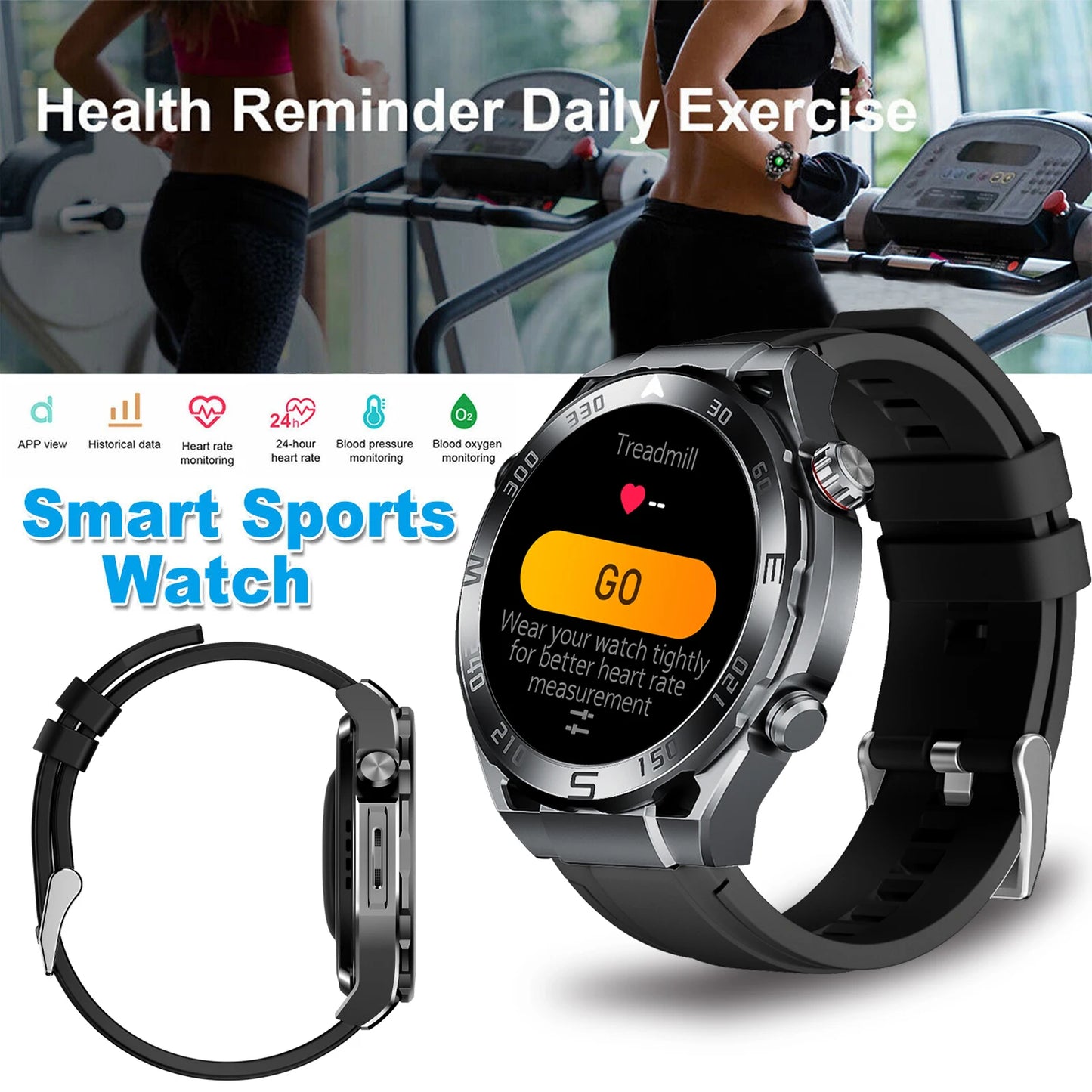 W&O X5 Pro Max Sports Smartwatch With NFC Health Monitor