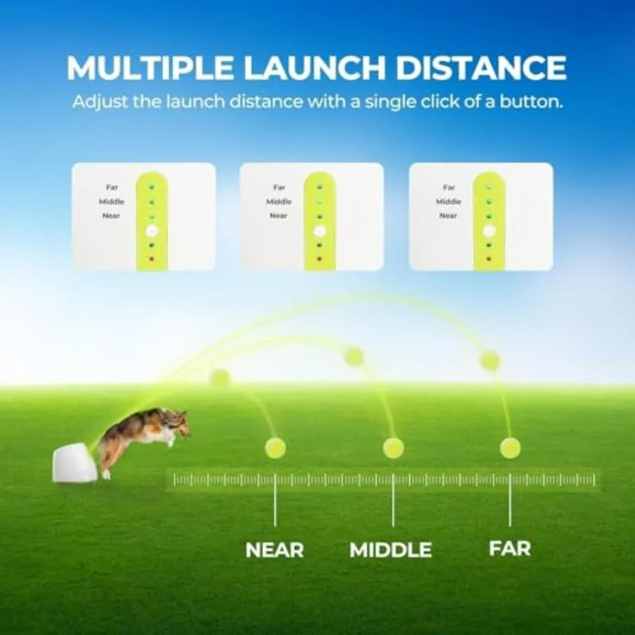 Automatic Dog Ball Launcher For Outdoor Play Rechargeable