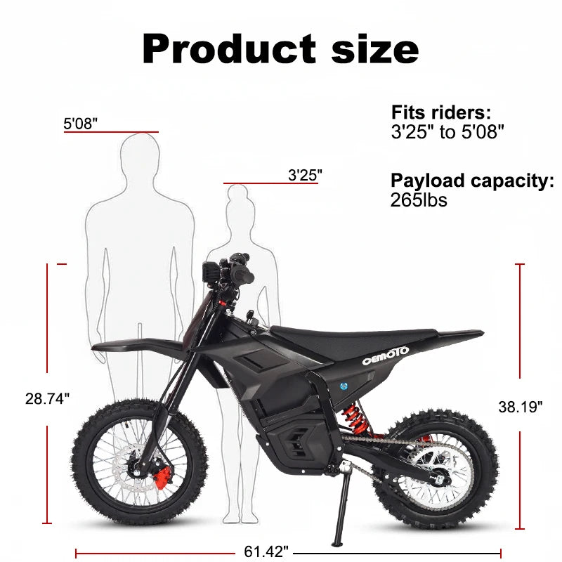 D02 Electric Bicycle 3000W Peak Motor Off Road Bike