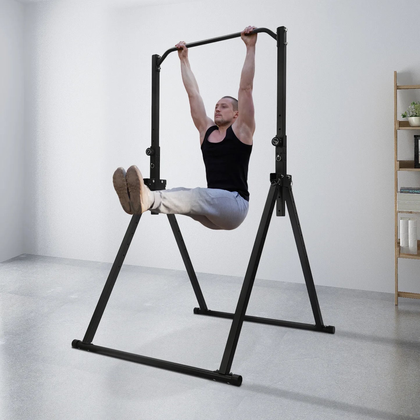 Triangular Pull Up Station Adjustable Height Strength Bar For Gym