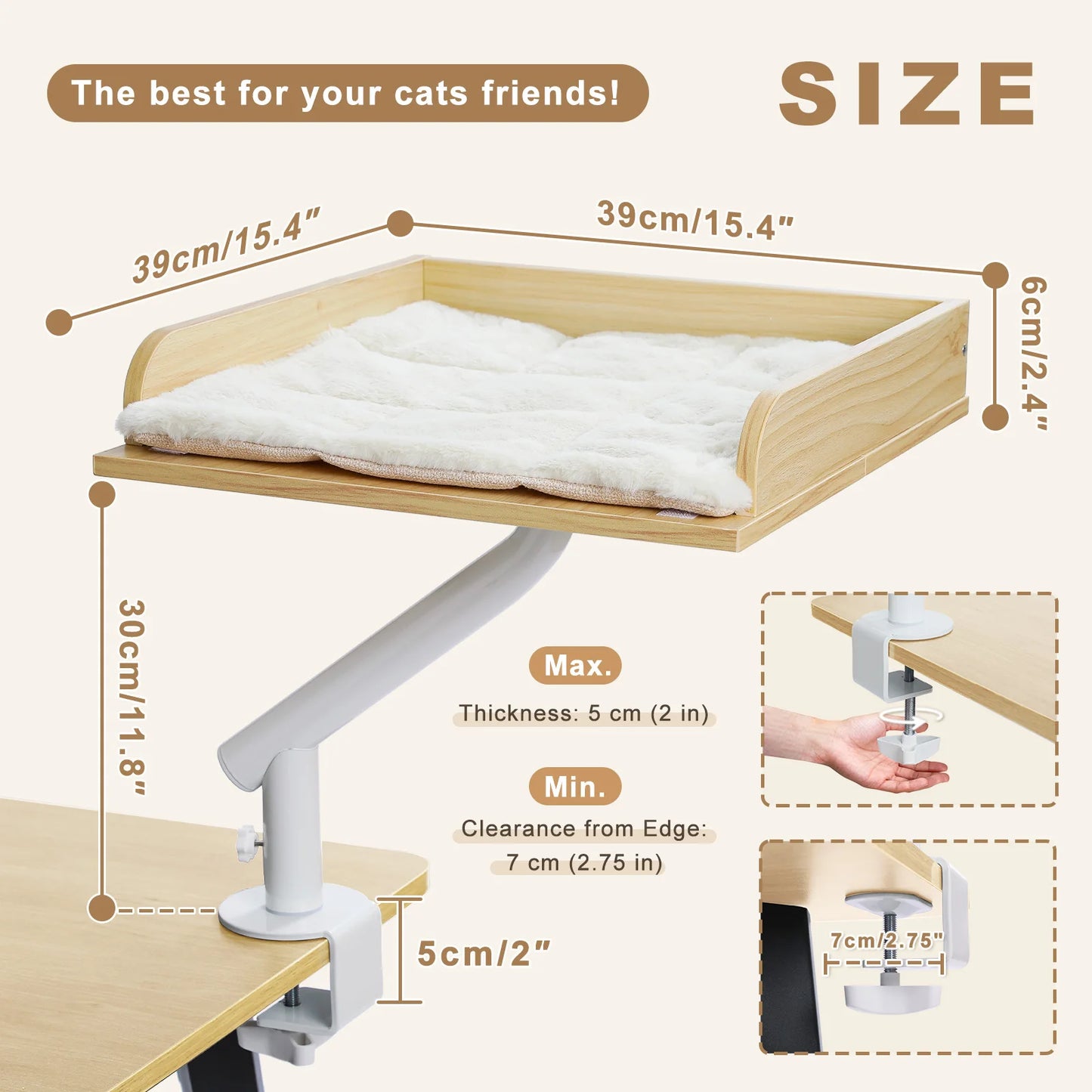 PAWZ Road Rotatable Cat Desk Bed For Indoor Cats Hammock