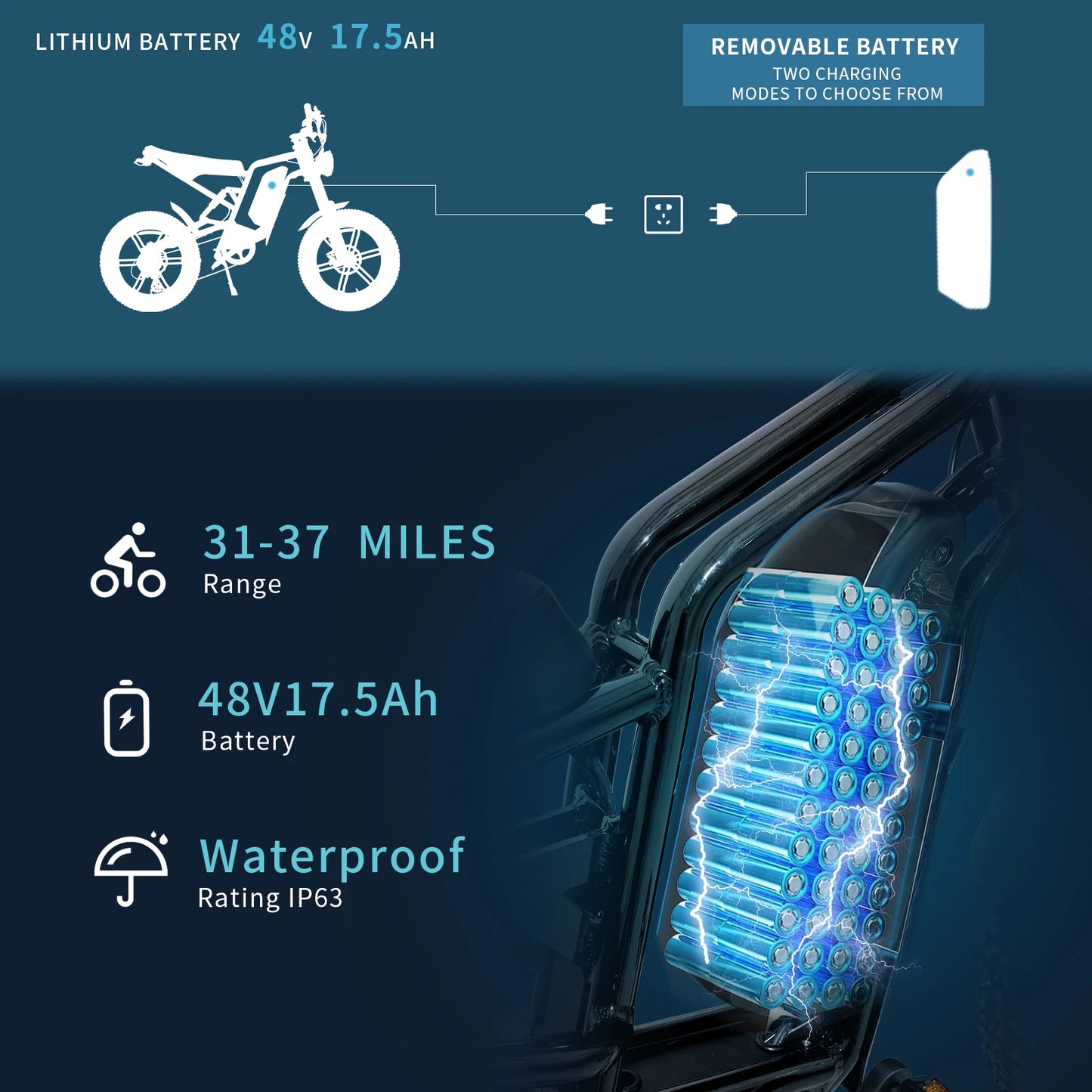Xtion 750W Electric Mountain Bike Class 3 E Bike