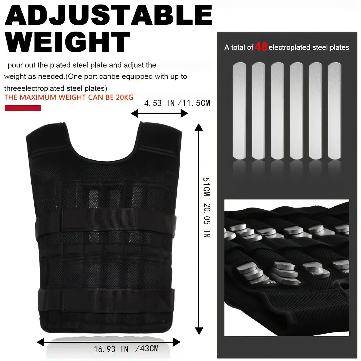 Weight Vest And Ankle Wrist Weights Fitness Training Kit