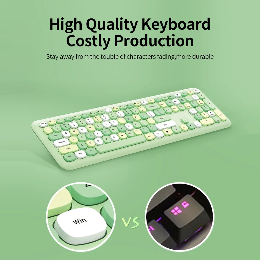 Arealer Wireless Keyboard And Mouse Combo 2.4GHz 110 Keys