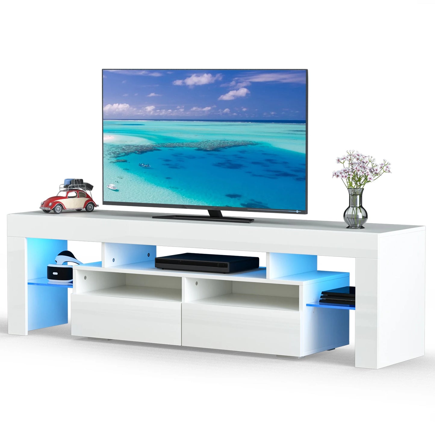 QiaoShiRen Modern TV Stand With Storage Drawers For Living Room