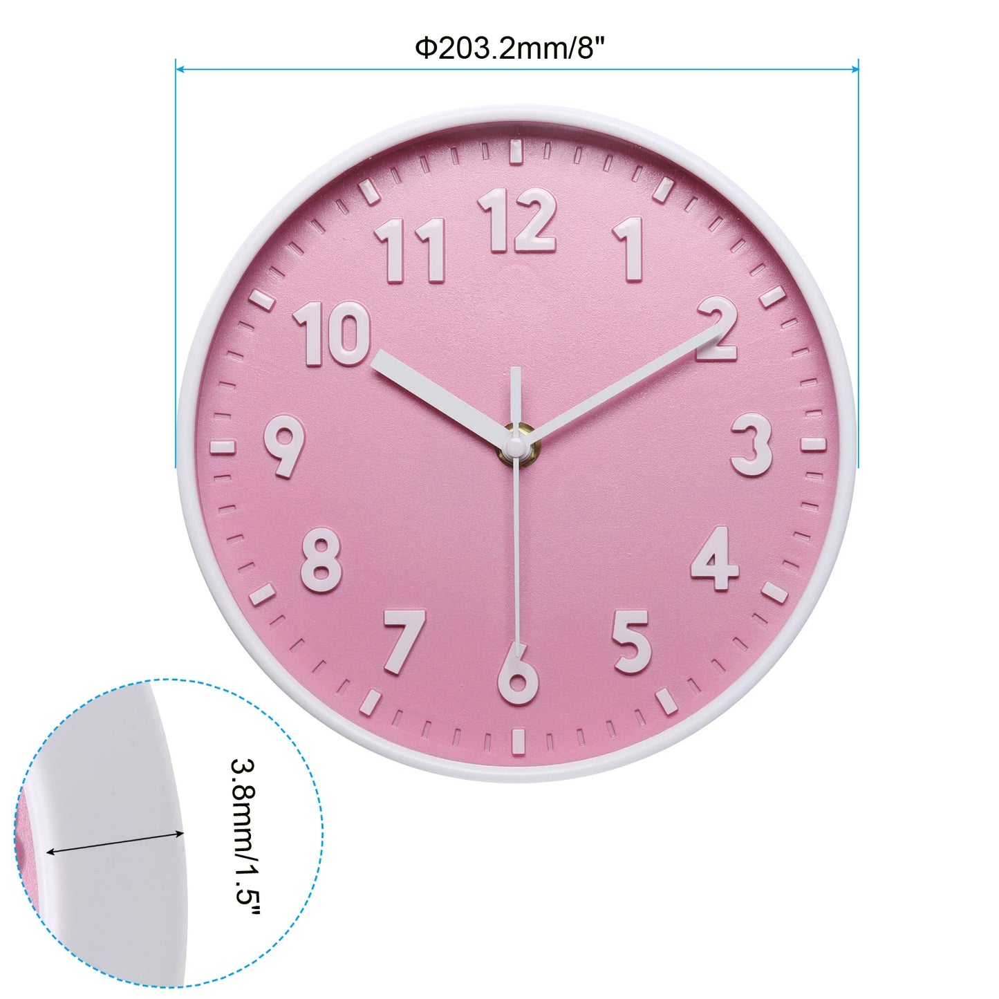 UXCELL Wall Clock Quartz Battery Operated Silent Non-Ticking