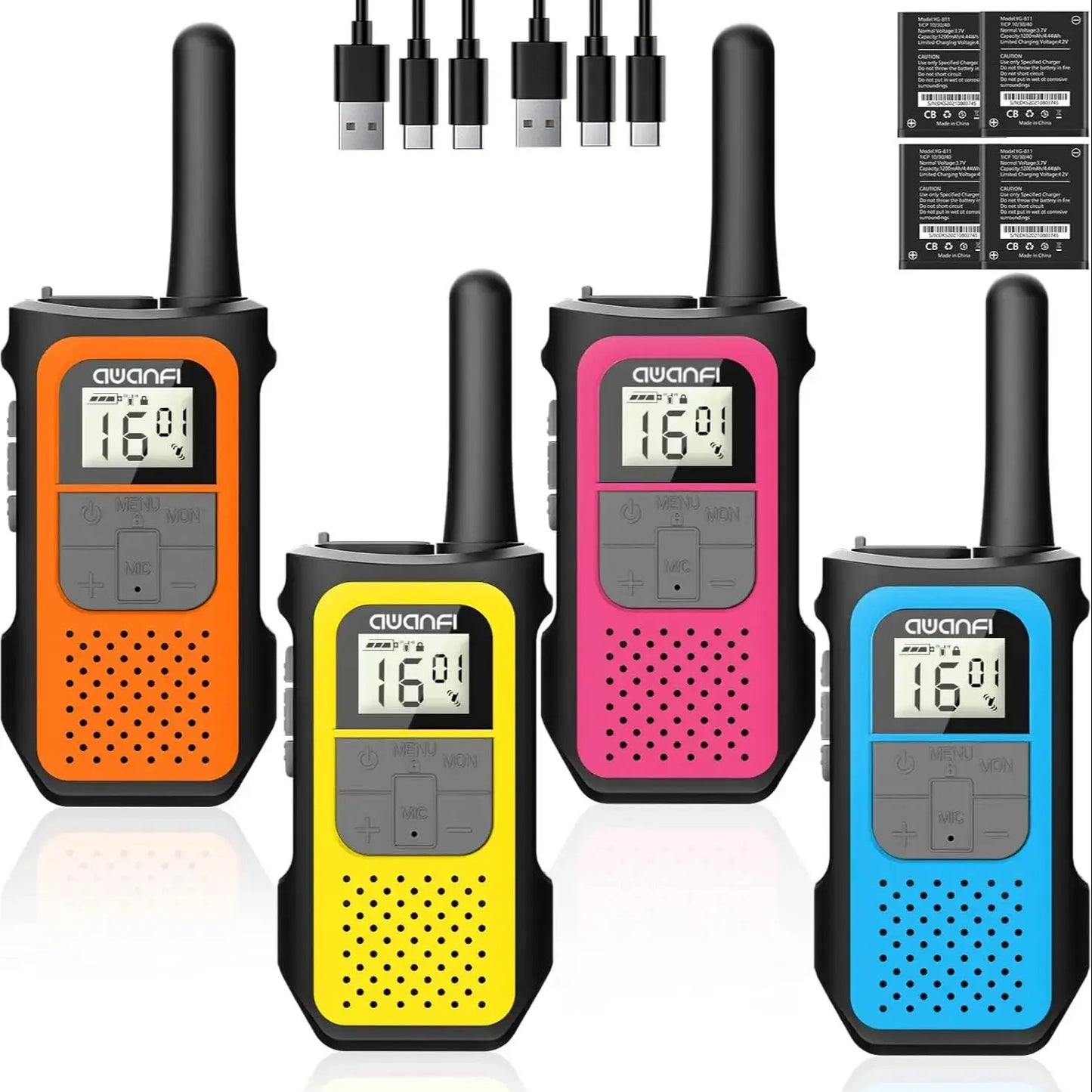 AWANFI Walkie Talkies Long Range Rechargeable Two Way Radios VOX
