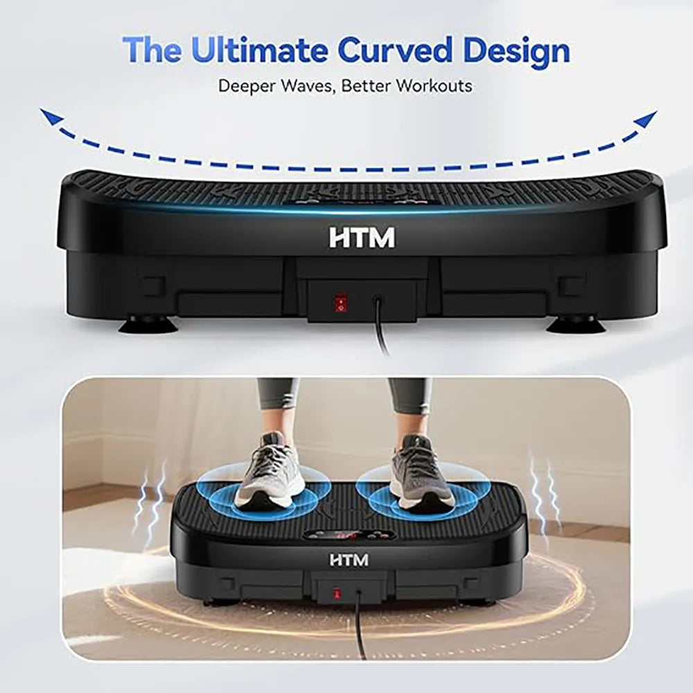 HTM Vibration Plate Fitness Machine With 330 Pound Capacity And 120 Levels