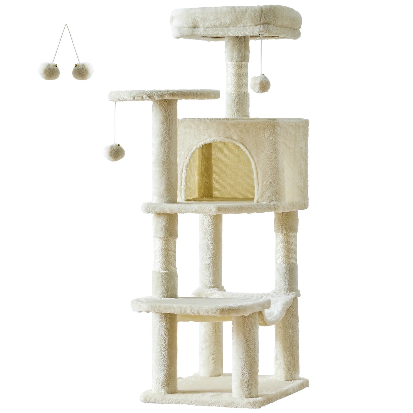 JHKCN Cat Tree Tall Climbing Tower For Indoor Cats