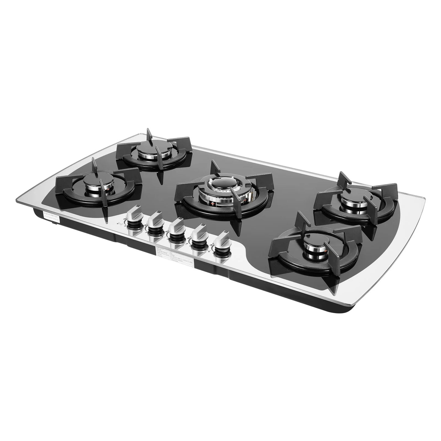 5 Burner Gas Stove Built-In Cooktop LPG NG Compatible