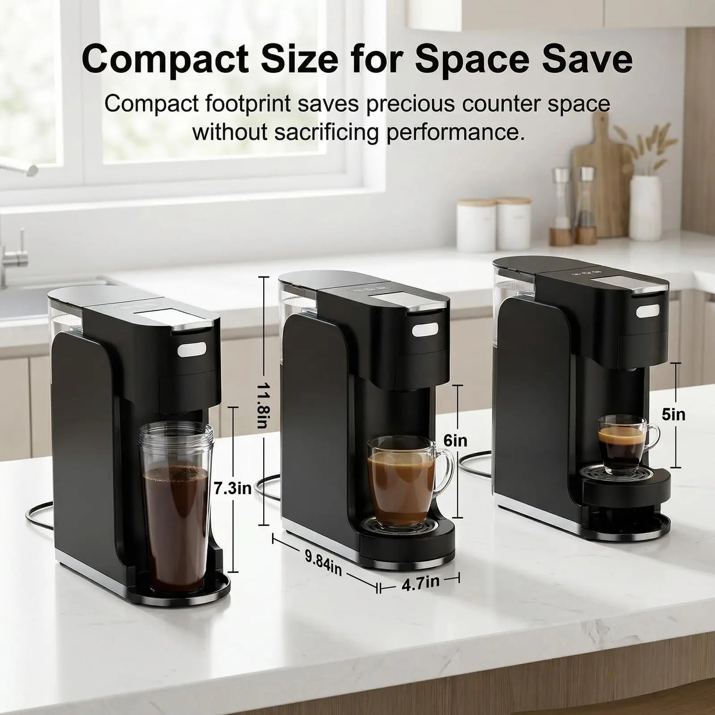 All-in-One Single Serve Coffee Machine For Ground And K-Cup Pods