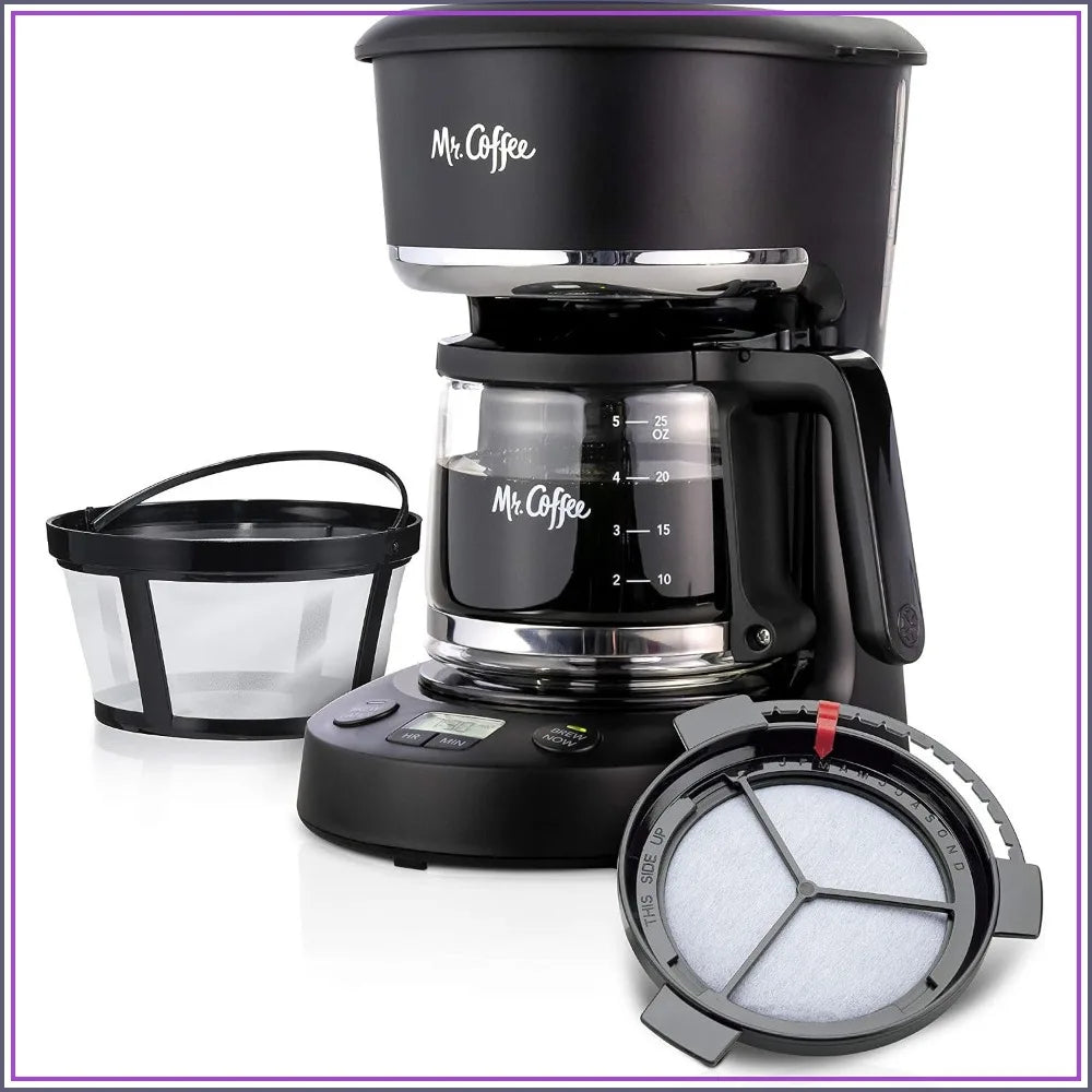 Five Cup Programmable Coffee Maker With Auto Pause And Compact