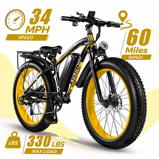 EOEOTWO 1500W Fat Tire Electric Bike With 48V Battery