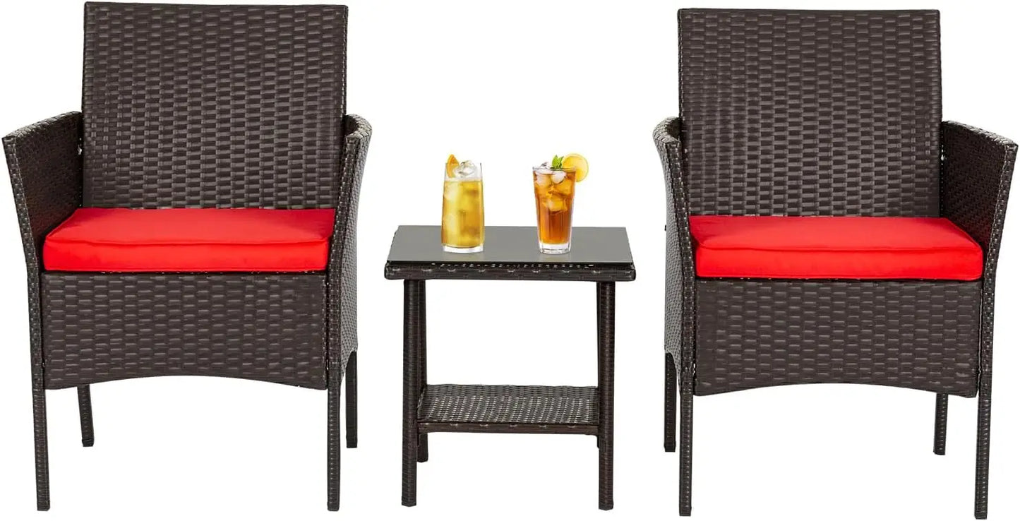 Patio Furniture 5 Piece Outdoor Wicker Conversation Set