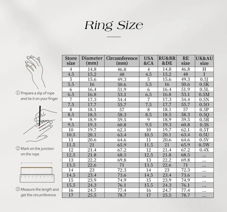 LYEE CYEE 925 Sterling Silver Moissanite Wedding Ring