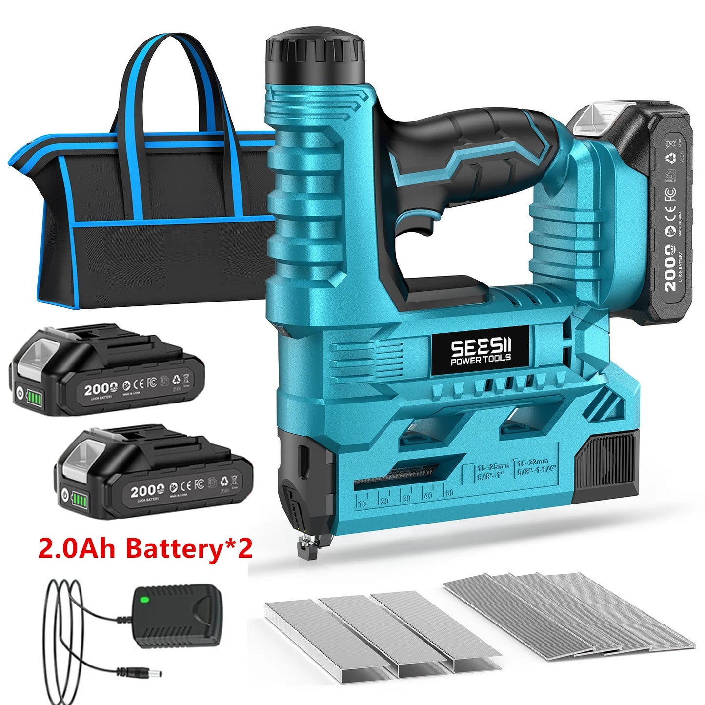 Seesii Cordless Brad Nailer With Battery
