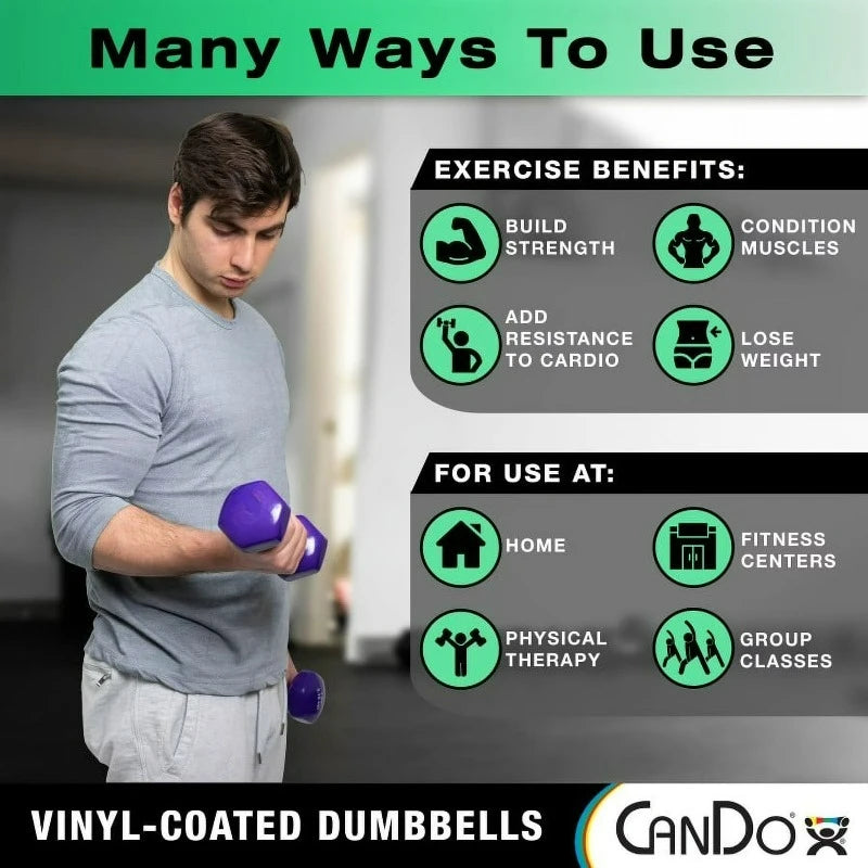Vinyl Coated Iron Dumbbell For Upper Body Strength Training