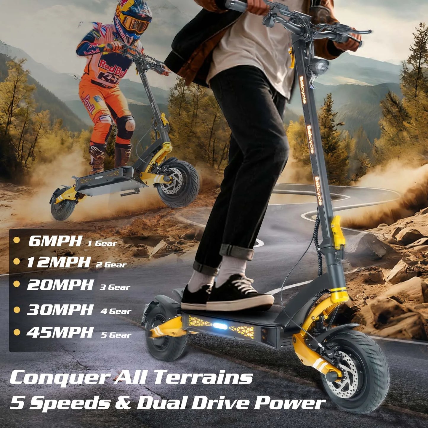 Foldable Electric Scooter For Adults With 3000W Dual Motors