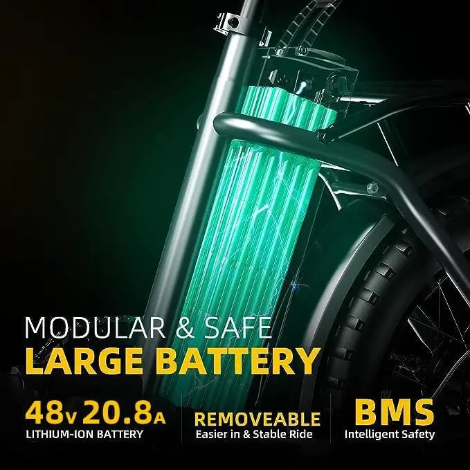 CBVELO Mars700 1000W Fat Tire Foldable Electric Bike