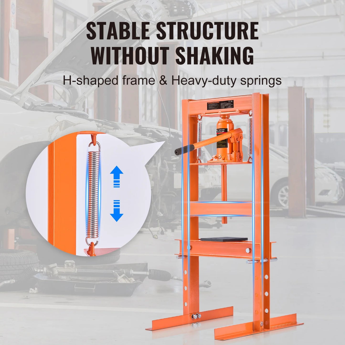 Succebuy Hydraulic Shop Press 6T H Frame For Garage Workshop