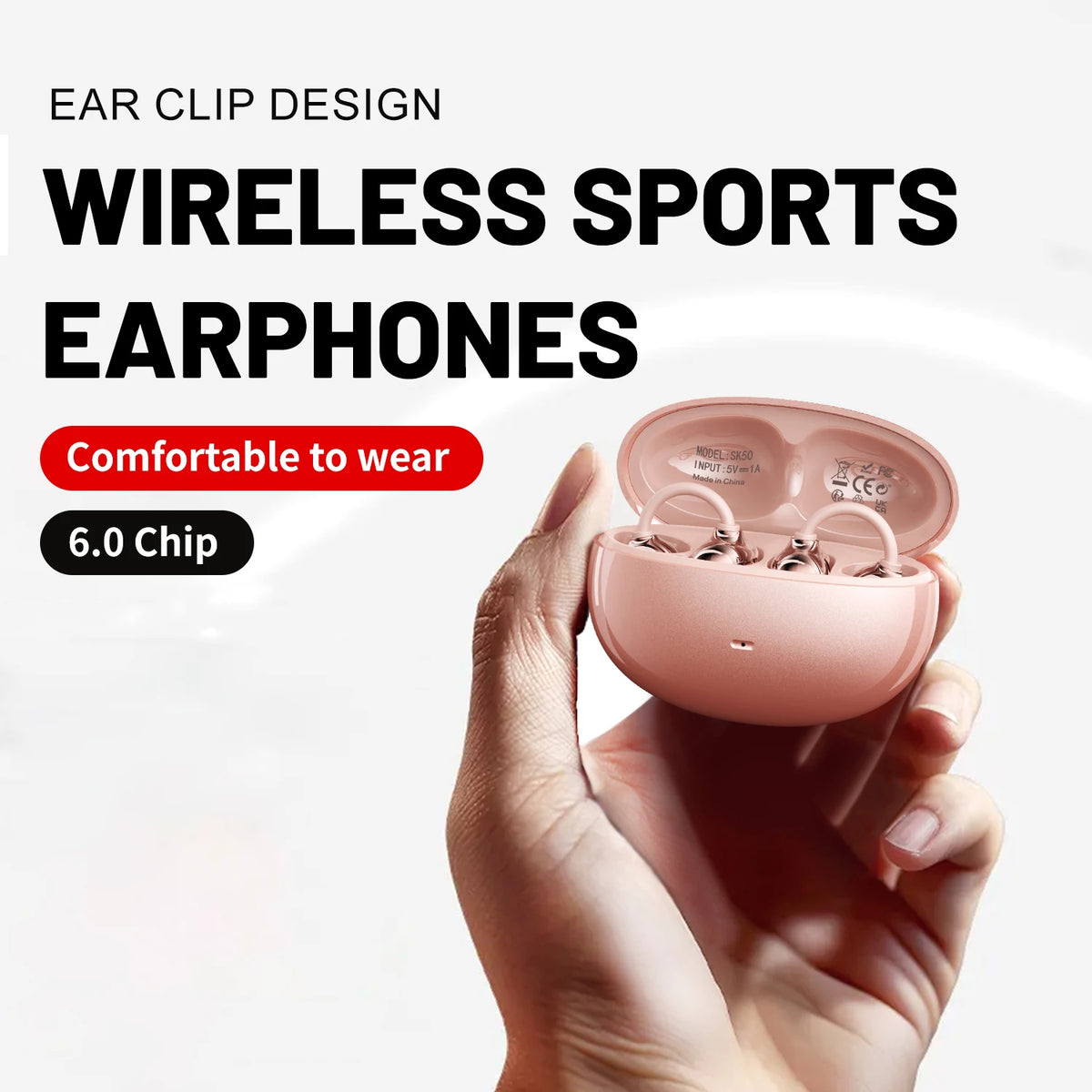 Insonixn Open Ear Clip Headphones Wireless Bluetooth With Mic