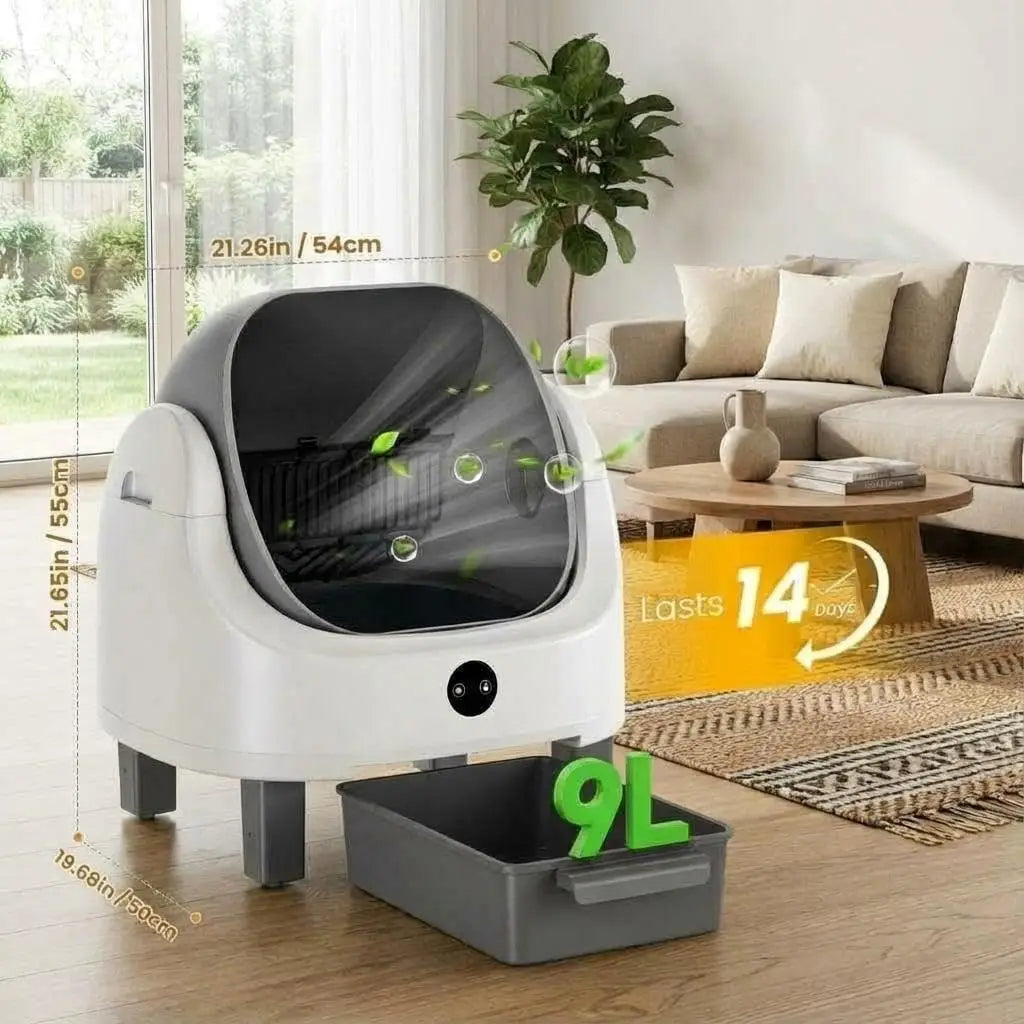 HiMISS Automatic Self-Cleaning Litter Box With Open-Top Design