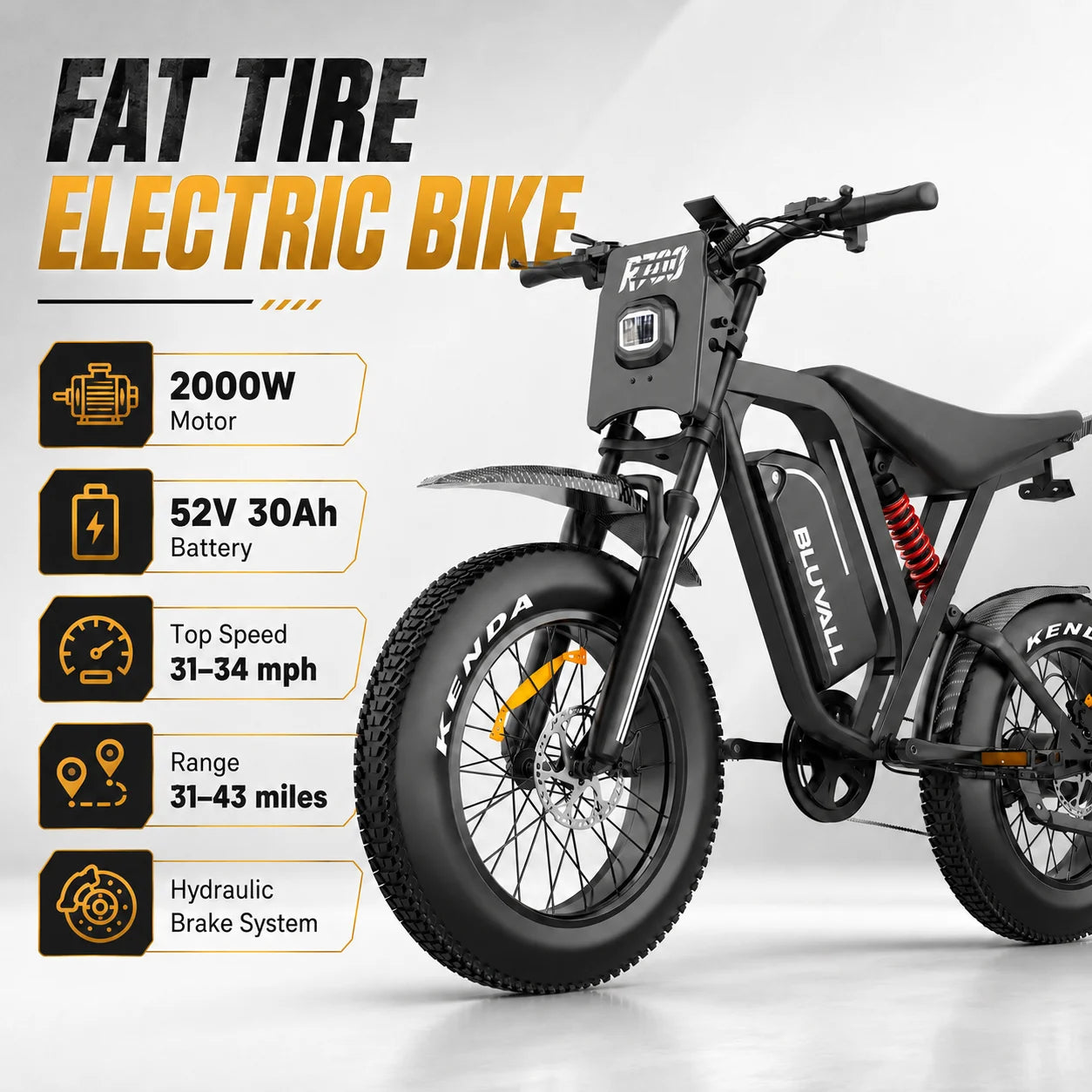 DEEPOWER R700 2500W Electric Dirt Bike 60V Lithium Battery