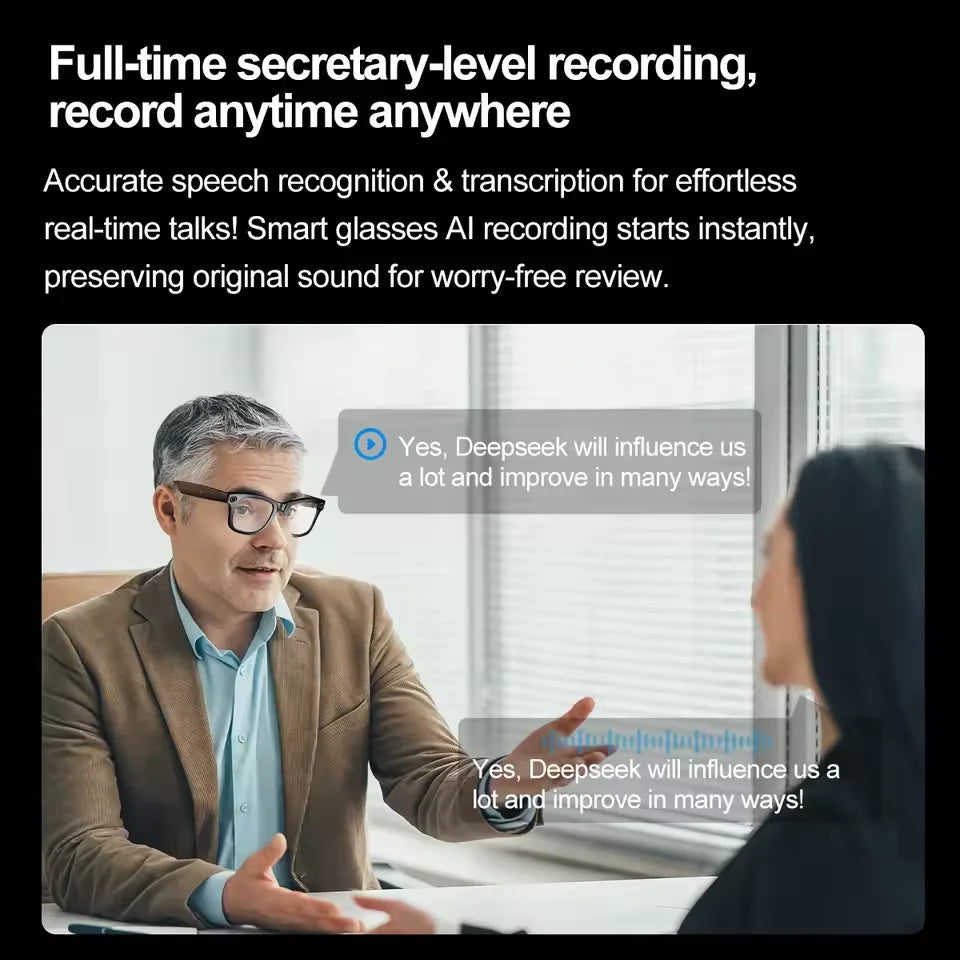 GUHUAVMI AI Glasses With Translation And Video Recording