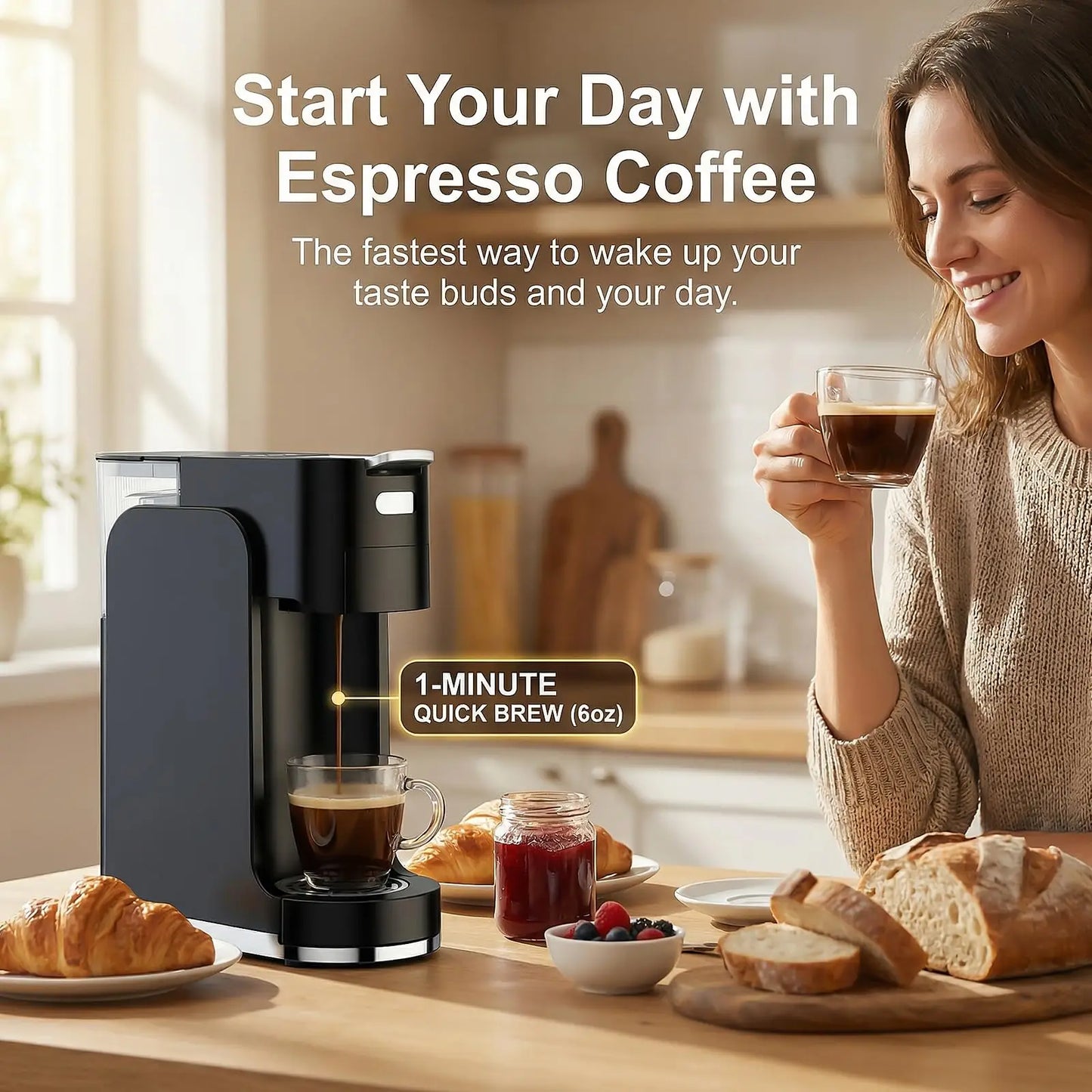 All-in-One Single Serve Coffee Machine For Ground And K-Cup Pods