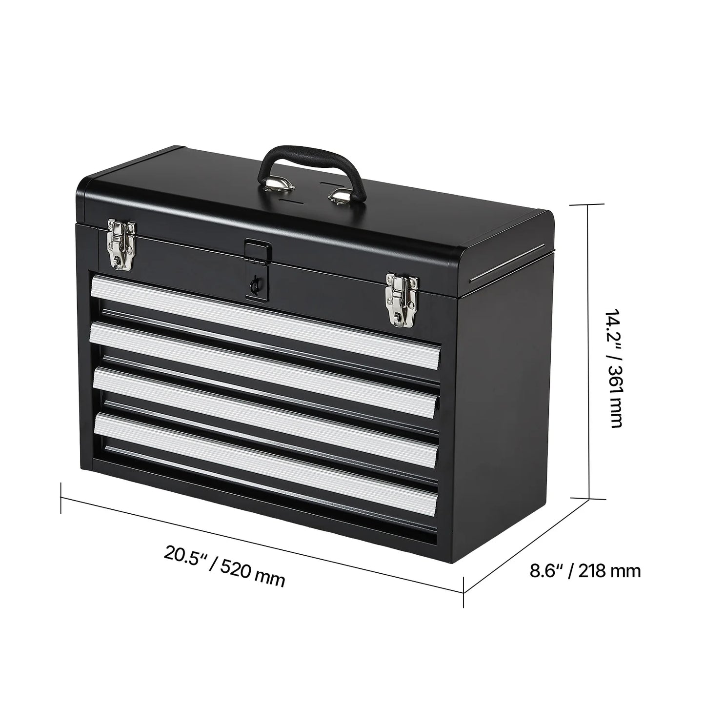 SucceBuy Metal Tool Box With Locking Drawers for Workshop Organization