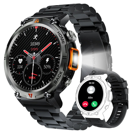 LaNikar KE3 Bluetooth Call Smartwatch For Men With Health Monitor
