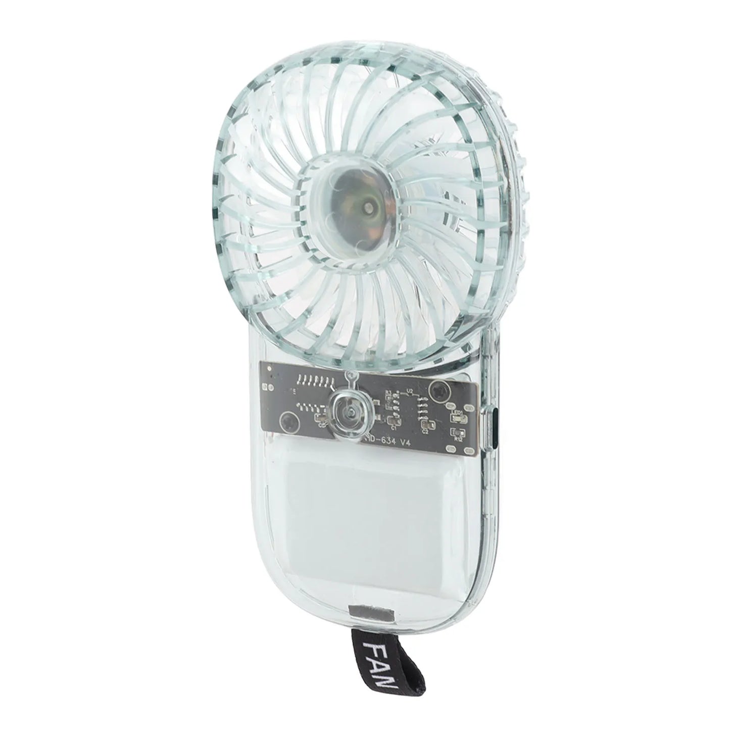 Transparent Foldable Neck Hanging Portable Fan USB Rechargeable 1200mAh