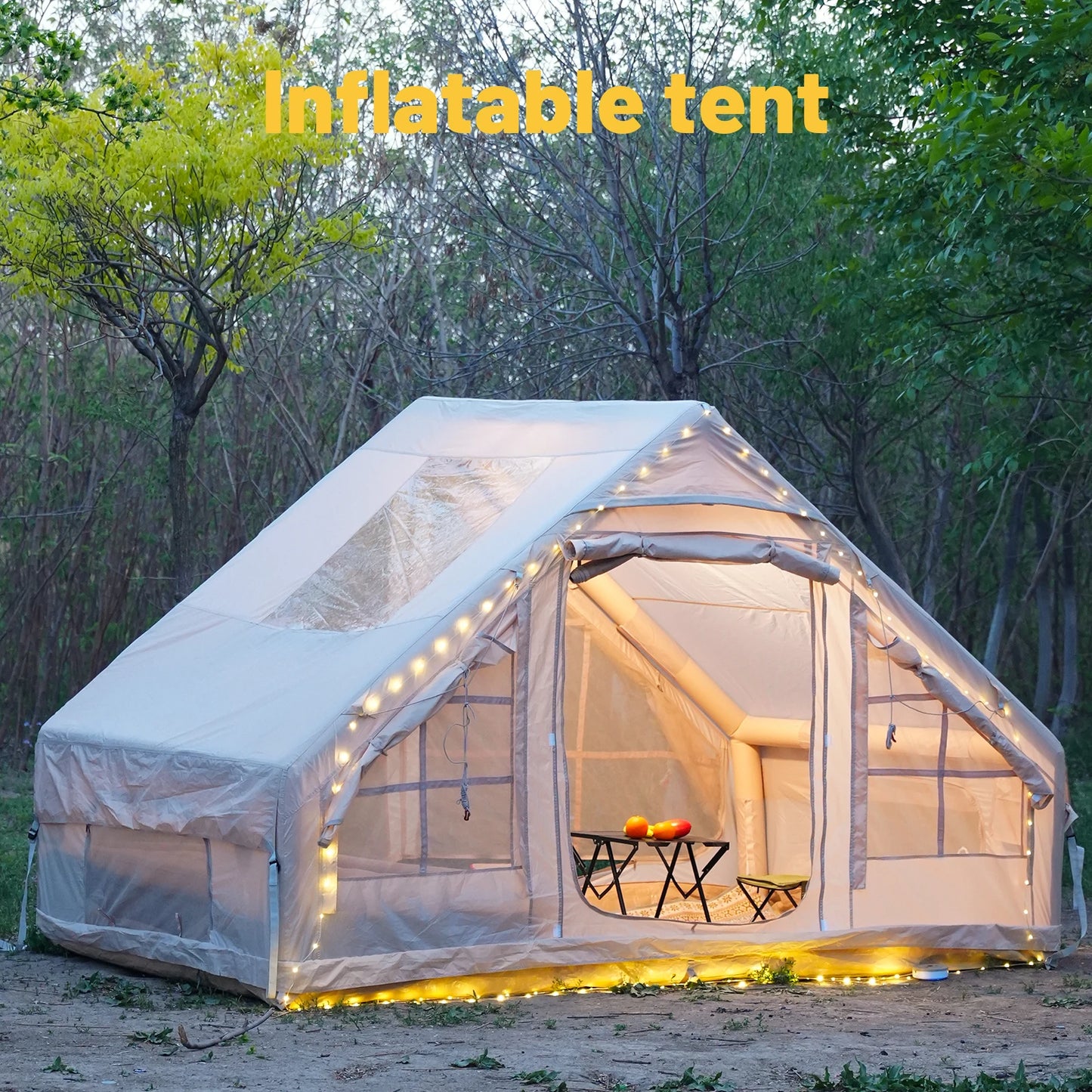Pakicetus Inflatable Camping Tent With Easy Setup Waterproof Windproof Self-Supporting