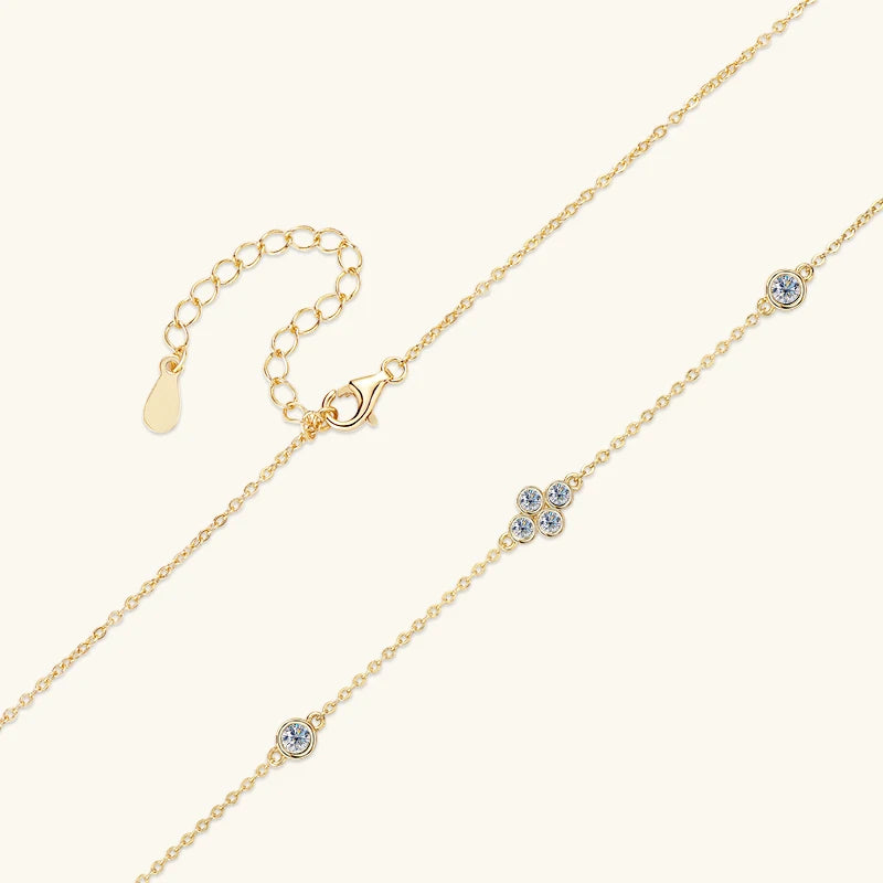 Oxtao Moissanite Diamond Choker Necklace 925 Sterling Silver