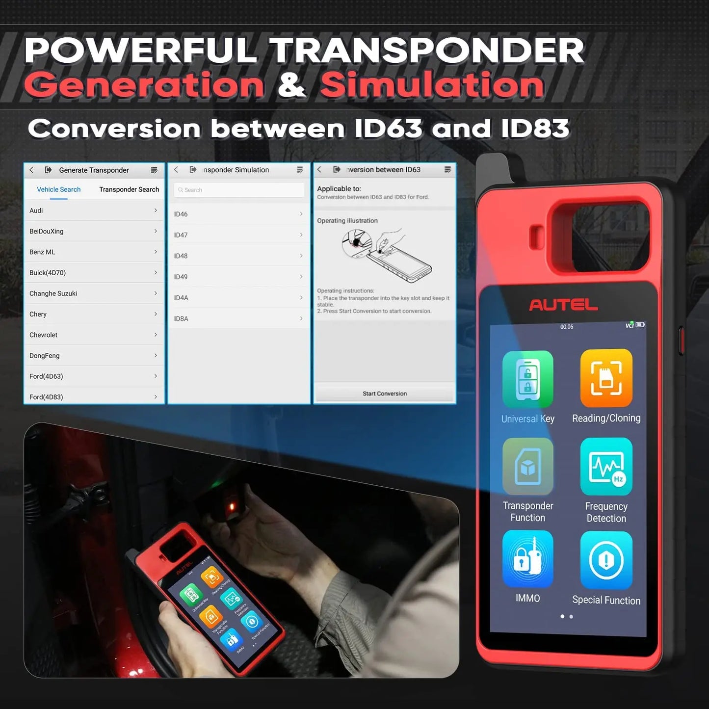Autel MaxiIM KM100 Key Fob Programmer Immobilizer Tool