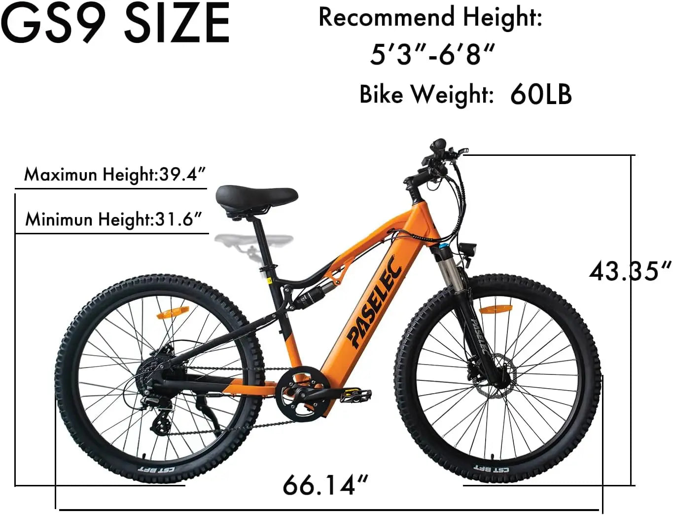 HedaTX GS9 Electric Bike 500W 48V 16Ah City Commuter