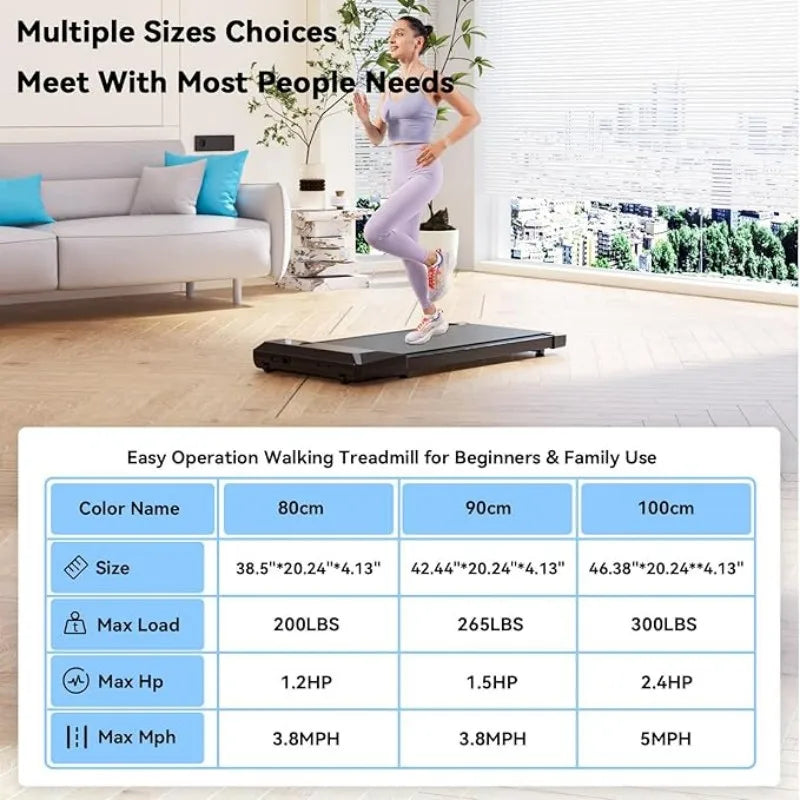 Superun 2-In-1 Home Walking Treadmill With App Control