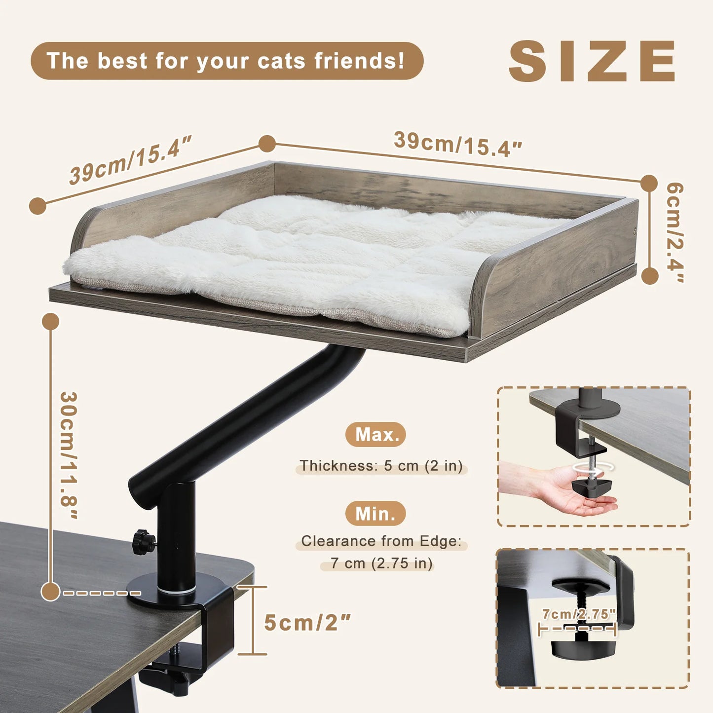 PAWZ Road Rotatable Cat Desk Bed For Indoor Cats Hammock