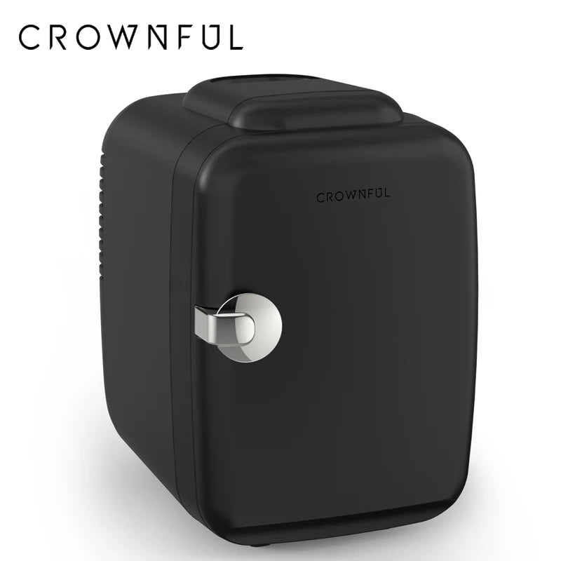 Crownful Mini Fridge Dual Voltage Beauty Skincare Refrigerator Car