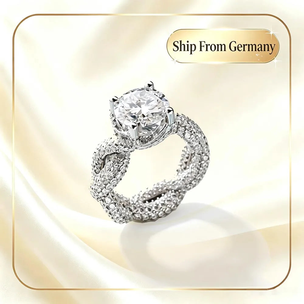 LYEE CYEE 925 Sterling Silver Moissanite Wedding Ring