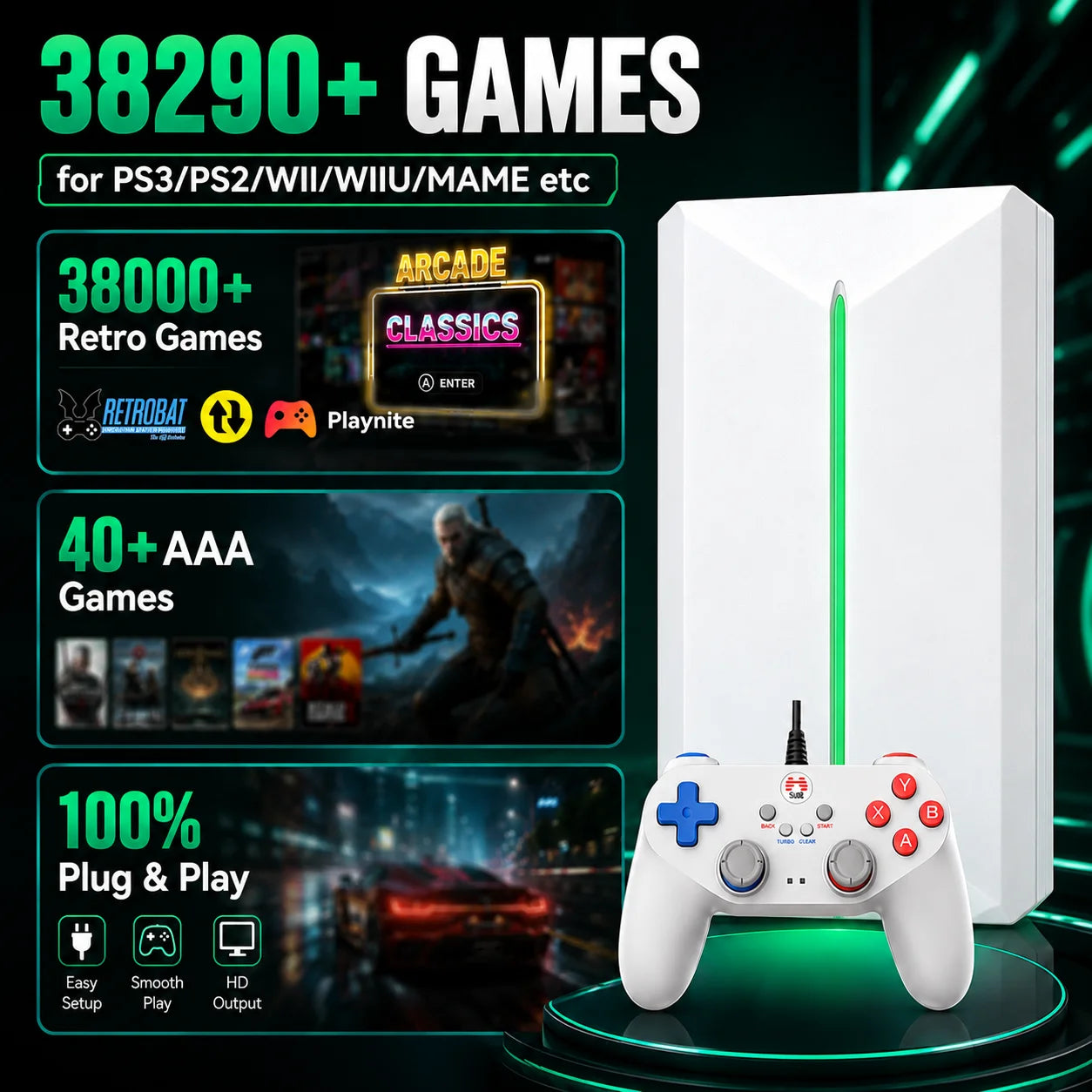 JMachen R36S Game Card For Handheld Console 110000 Games