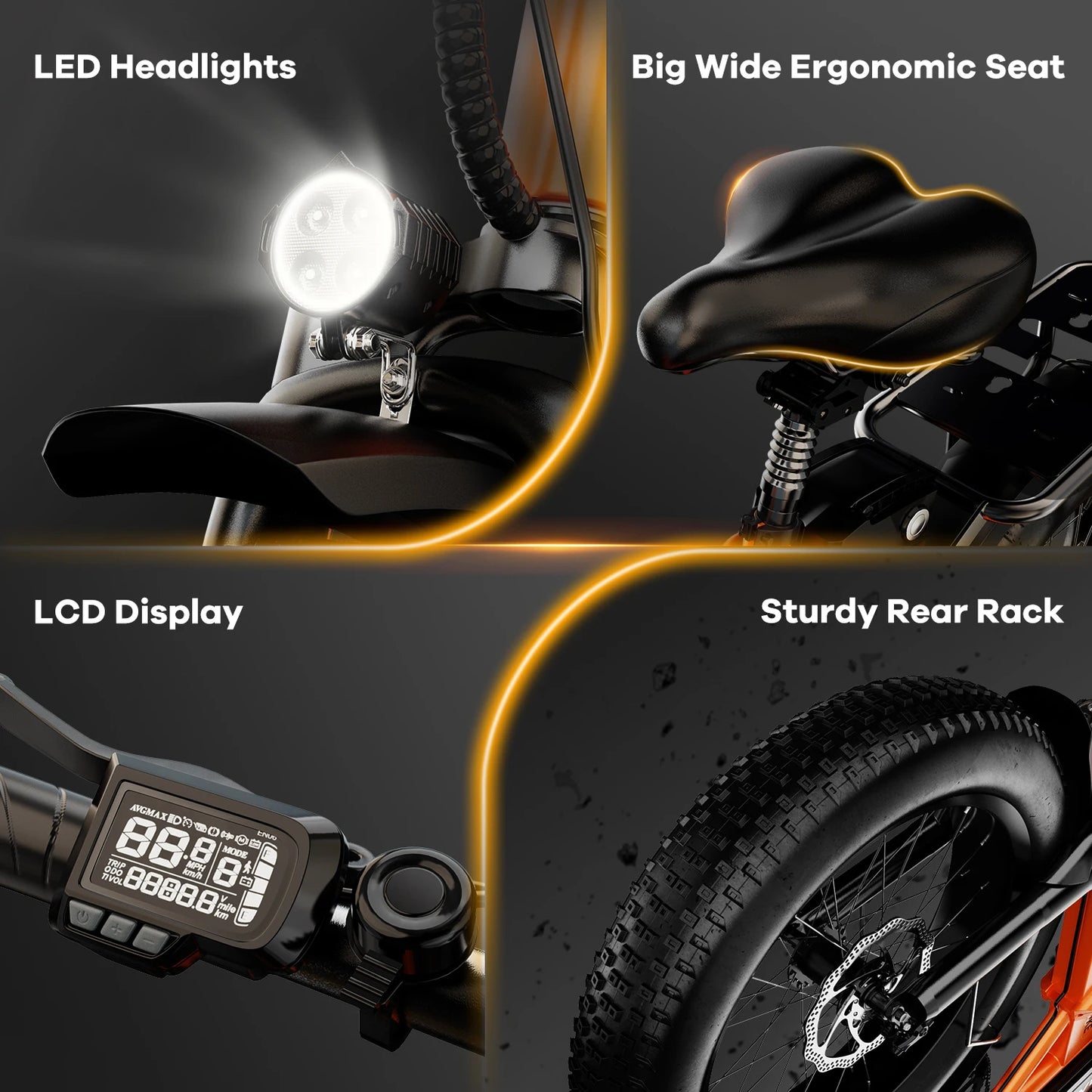 CYBERVELO EK4 Electric Folding Bike 1000W 48V 20Ah Ebike
