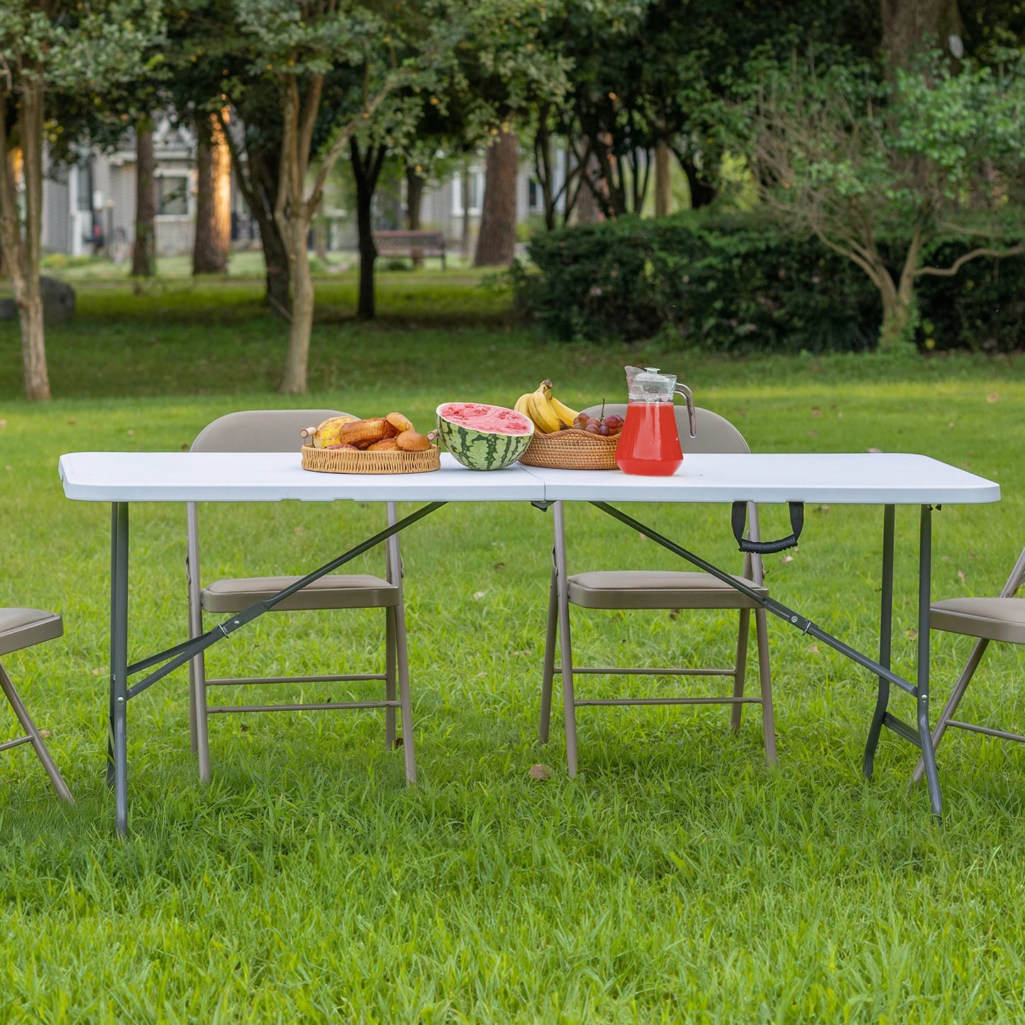 JHK Heavy Duty Portable Folding Outdoor Table With Carrying Handle