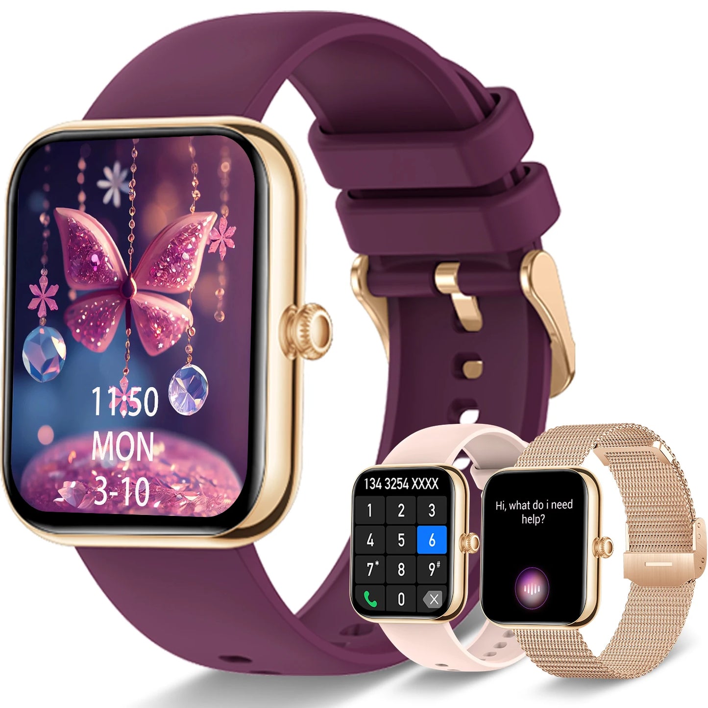 Smart Fitness Watch 1.85 Inch For iPhone Android Calls