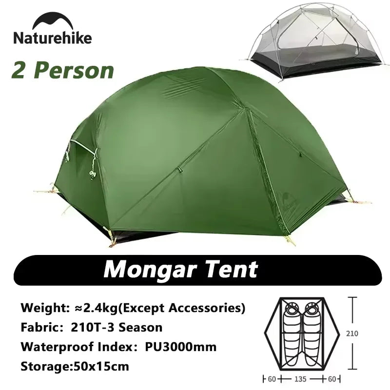 Naturehike Mongar Two Person Tent Ultralight Waterproof Camping